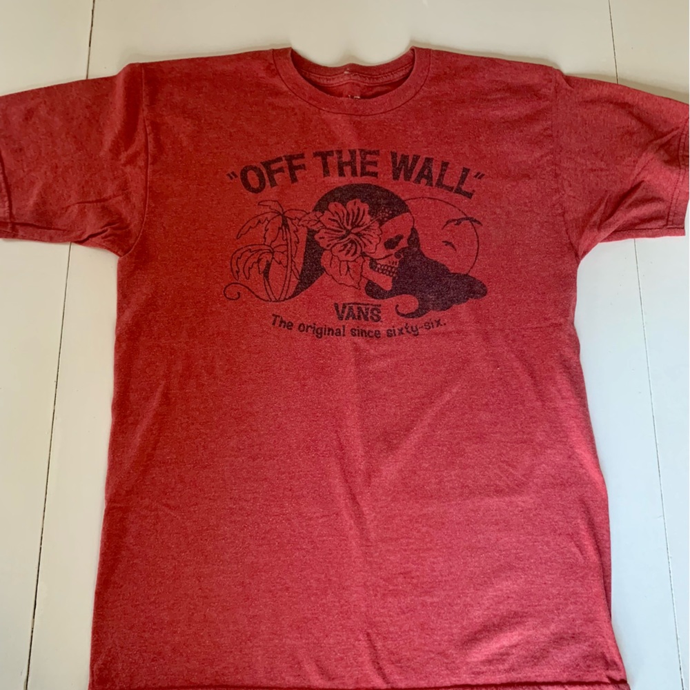 VANS Off the Wall vintage red tshirt mens size Medium